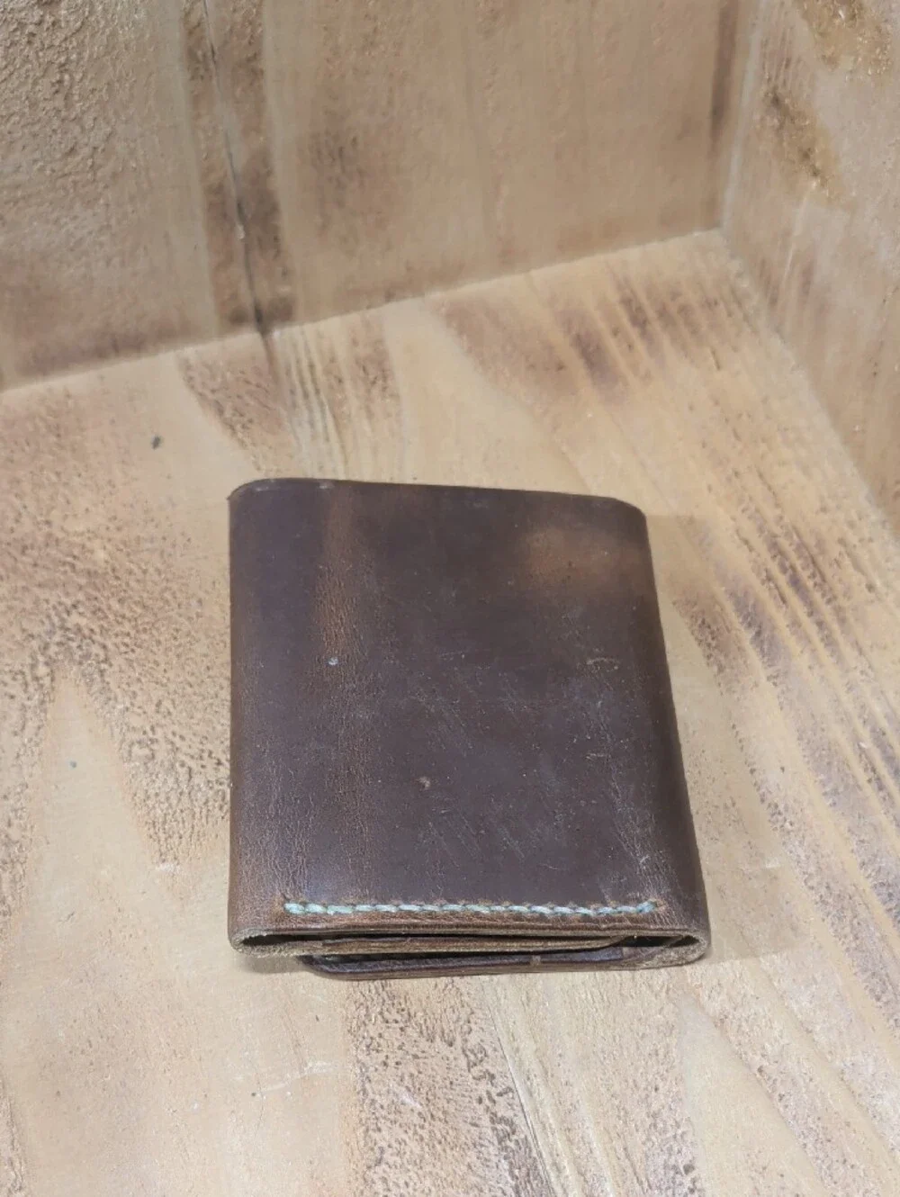 Handcrafted Brown Leather Card & Key Holder Wallet